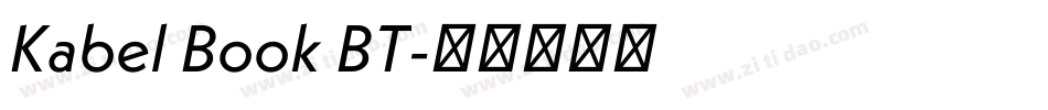 Kabel Book BT字体转换